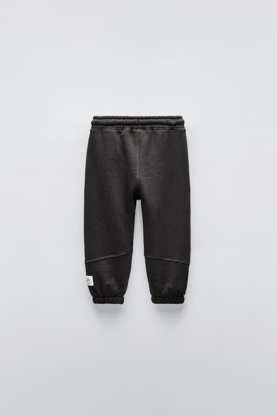 Zara PLUSH PANTS WITH LABEL
