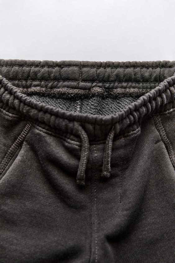 Zara PLUSH PANTS WITH LABEL