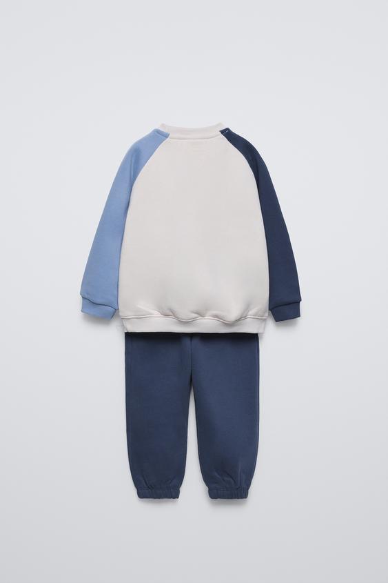 Zara EMBROIDERED SWEATSHIRT AND JOGGERS MATCHING SET