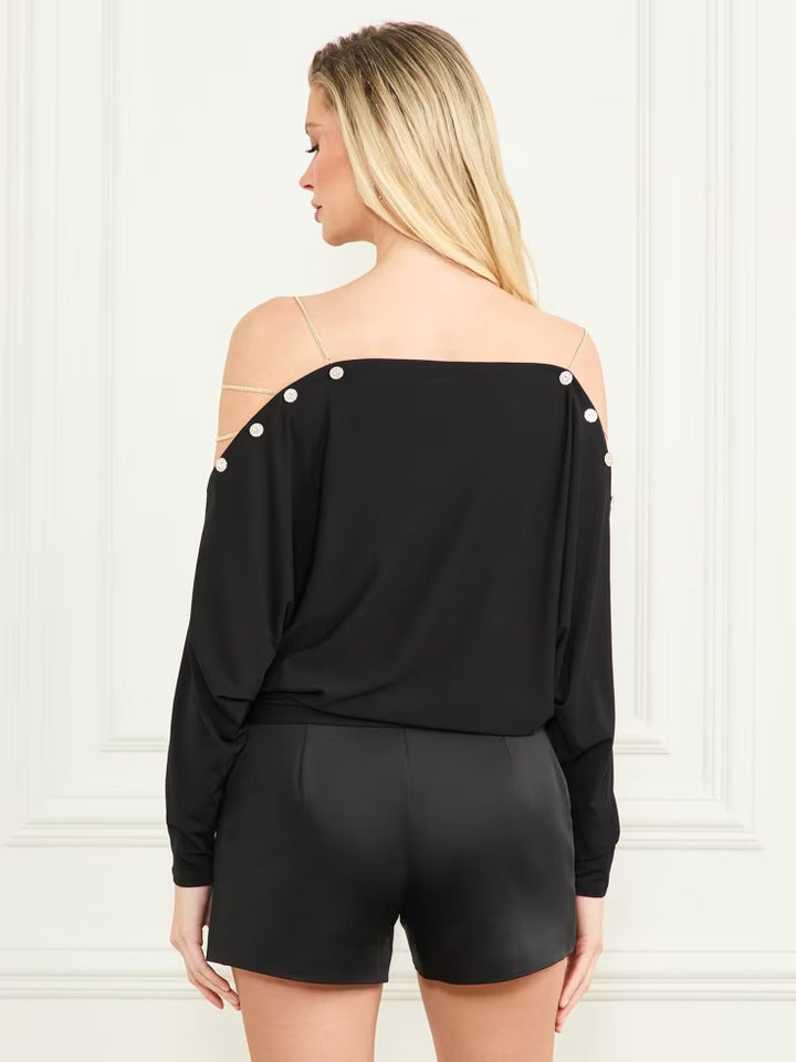 Guess Adri Bejeweled Top