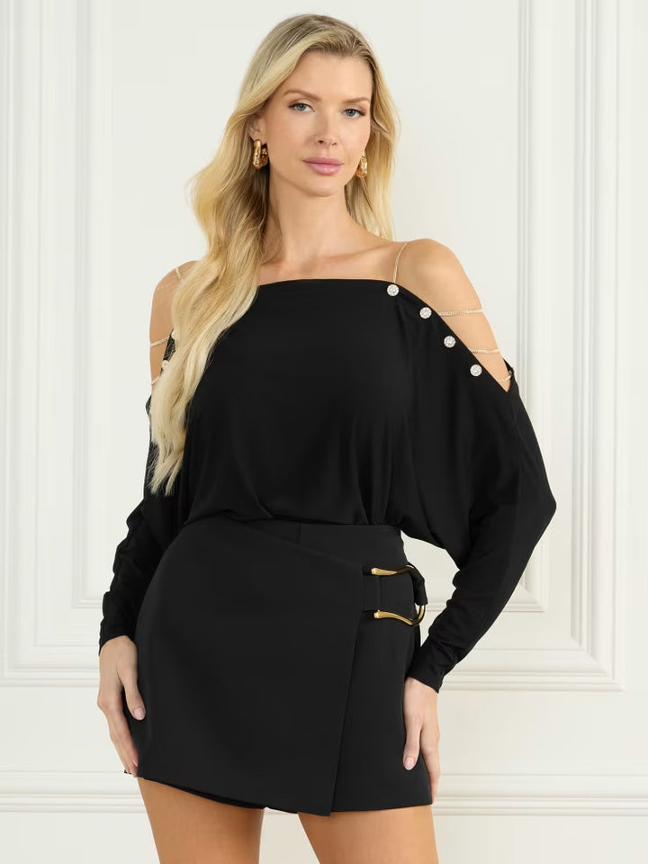 Guess Adri Bejeweled Top