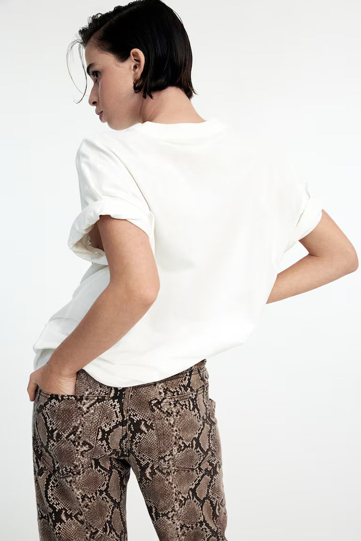 H&M OVERSIZED T-SHIRT WITH MOTIF