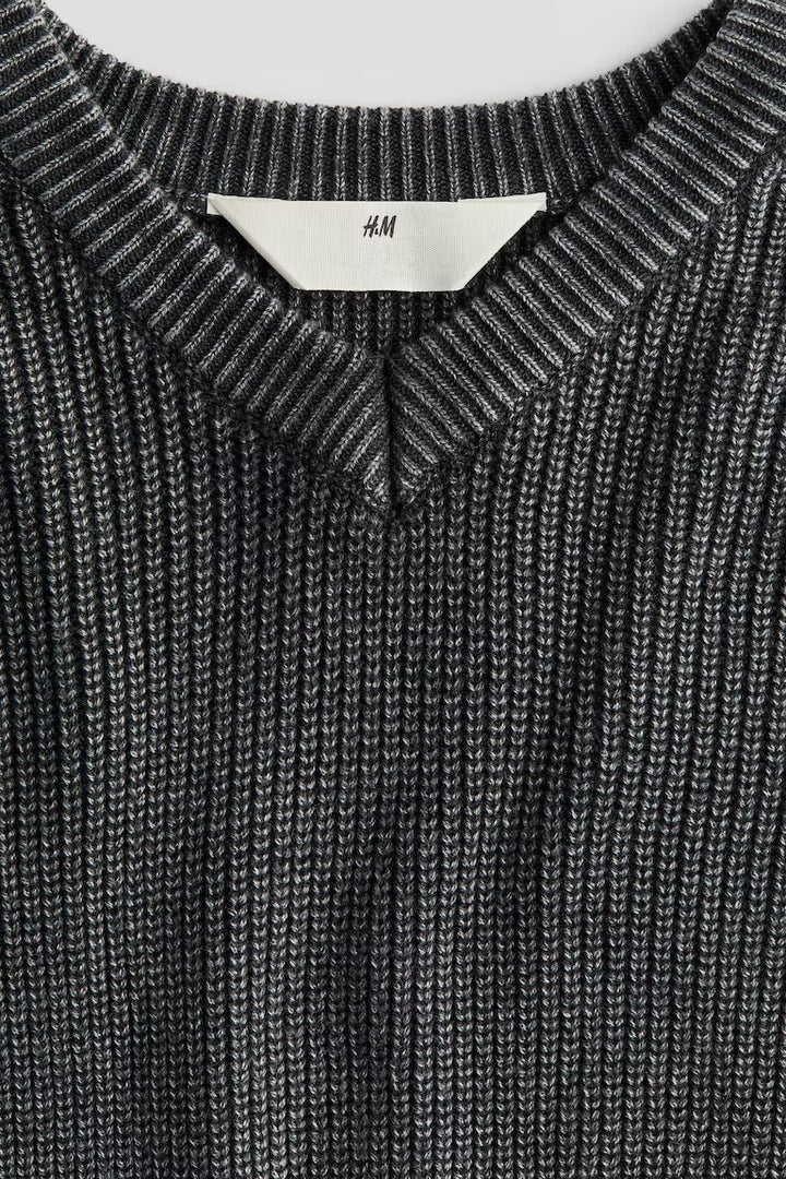 H&M Rib-Knit V-Neck Sweater