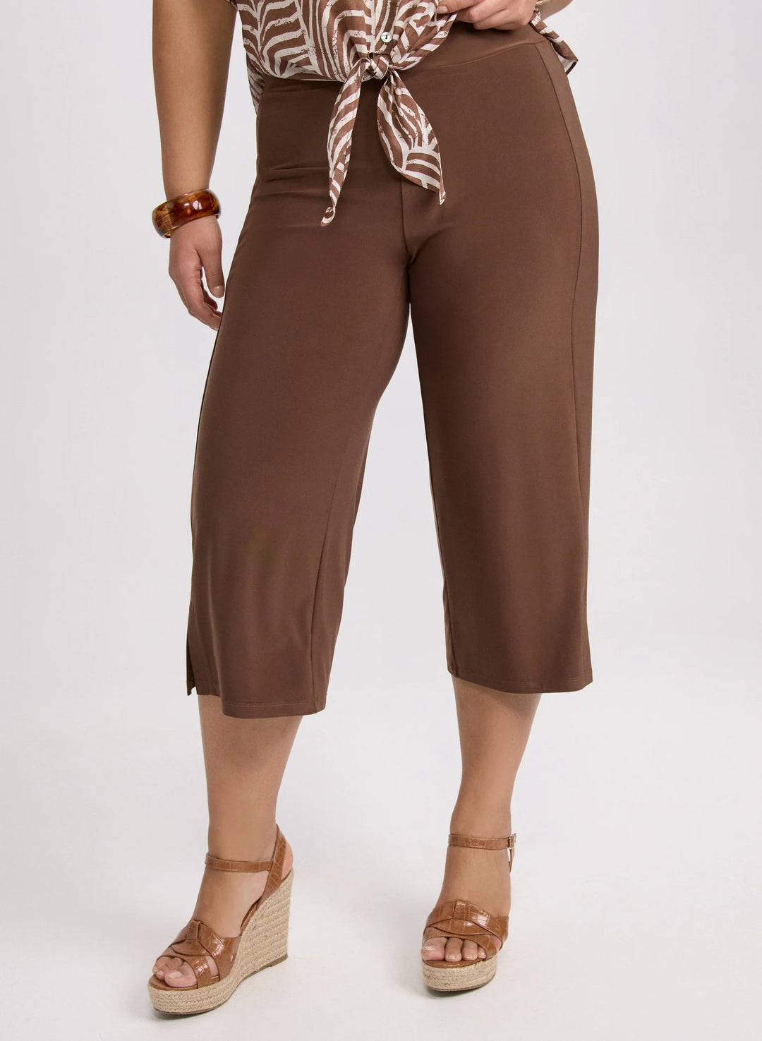 LAURA Side Slit Pull-On Capris