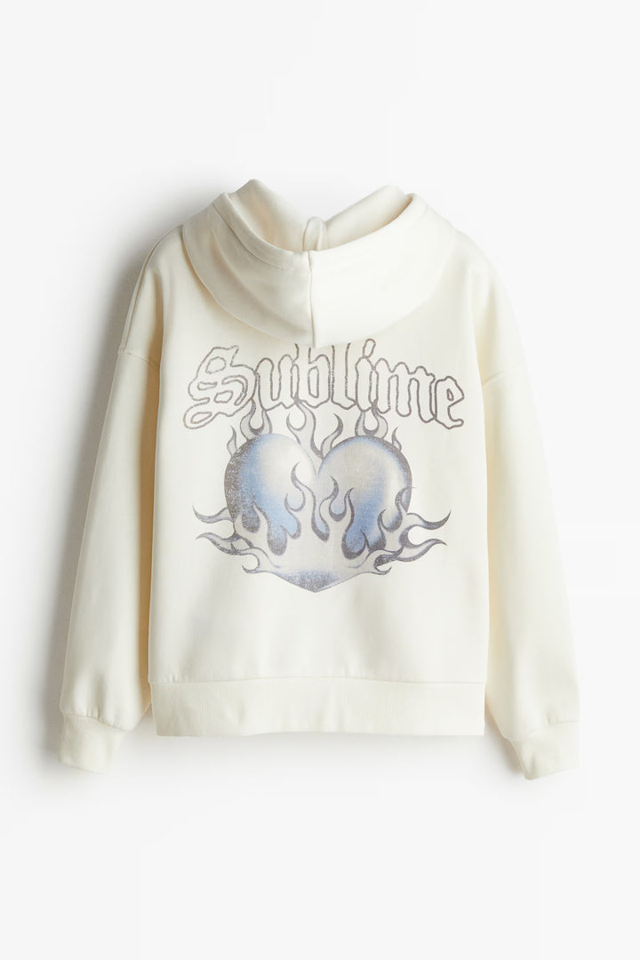 H&M Oversized Hooded Jacket with Motif