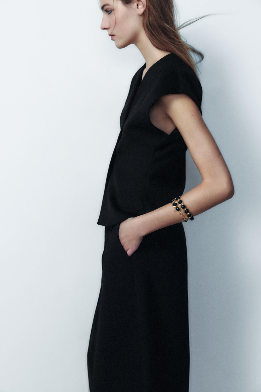 ZARA FELT TEXTURE WOOL BLEND VEST TOP