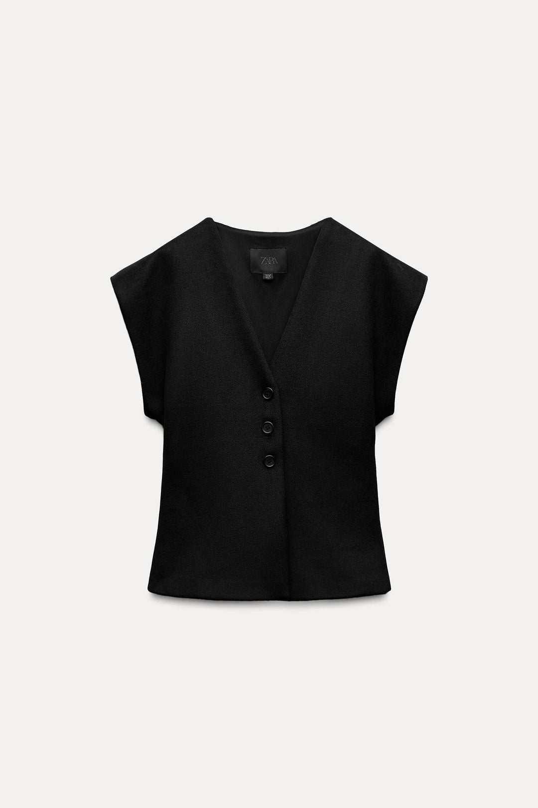 ZARA FELT TEXTURE WOOL BLEND VEST TOP