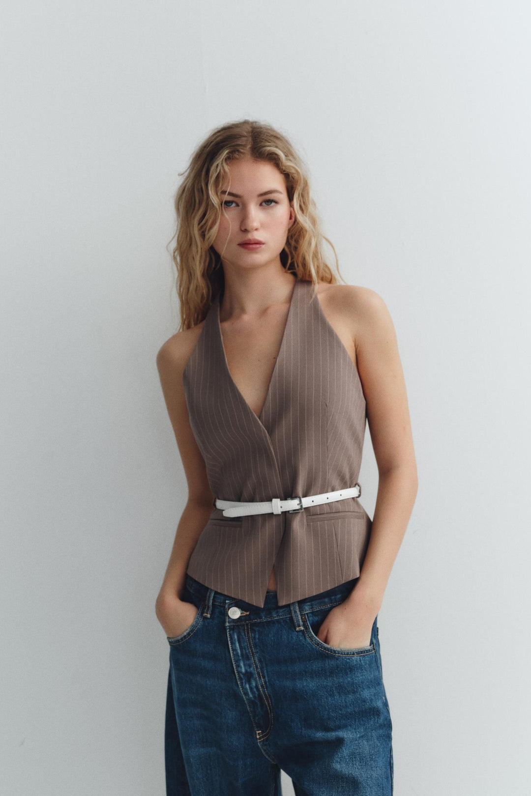 ZARA BELTED VEST TOP