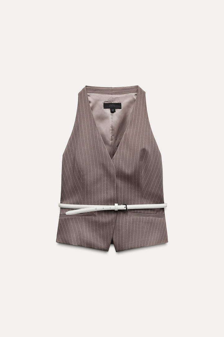 ZARA BELTED VEST TOP
