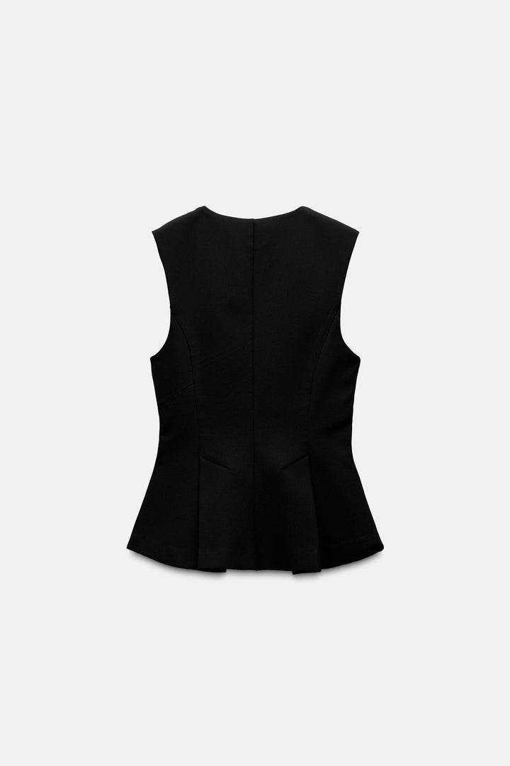 ZARA DART PEPLUM TOP