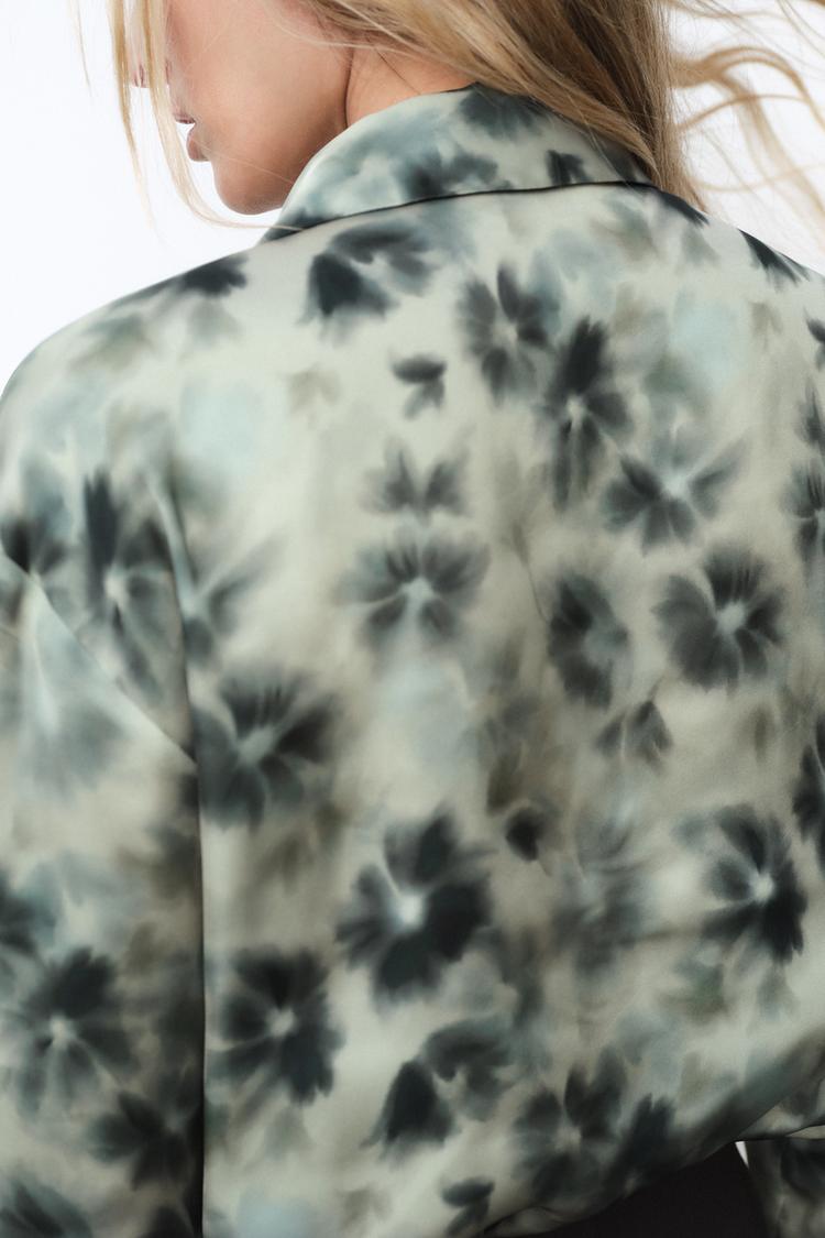 ZARA SATIN EFFECT BASIC SHIRT