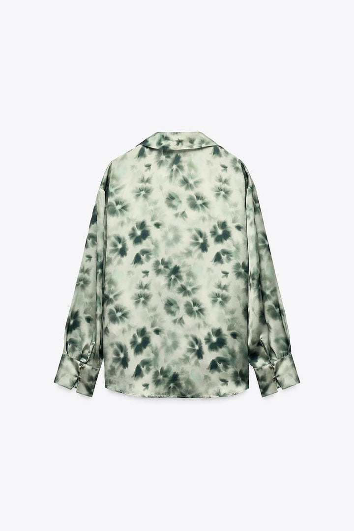 ZARA SATIN EFFECT BASIC SHIRT