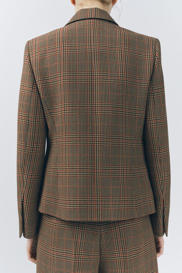 ZARA CHECKERED BLAZER ZW COLLECTION