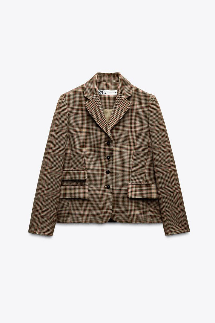 ZARA CHECKERED BLAZER ZW COLLECTION