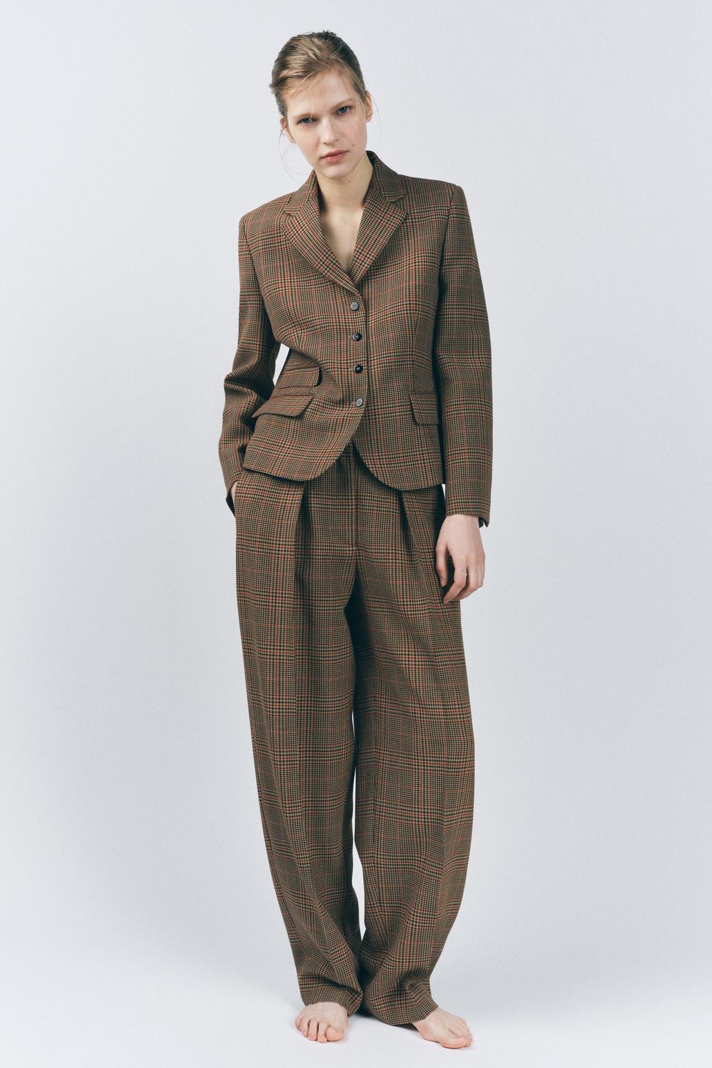 ZARA CHECKERED BLAZER ZW COLLECTION