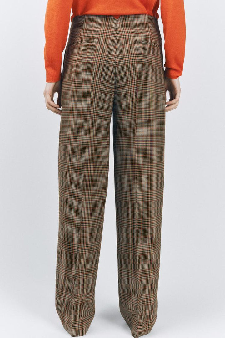 ZARA PLAID PANTS WITH DARTS ZW COLLECTION