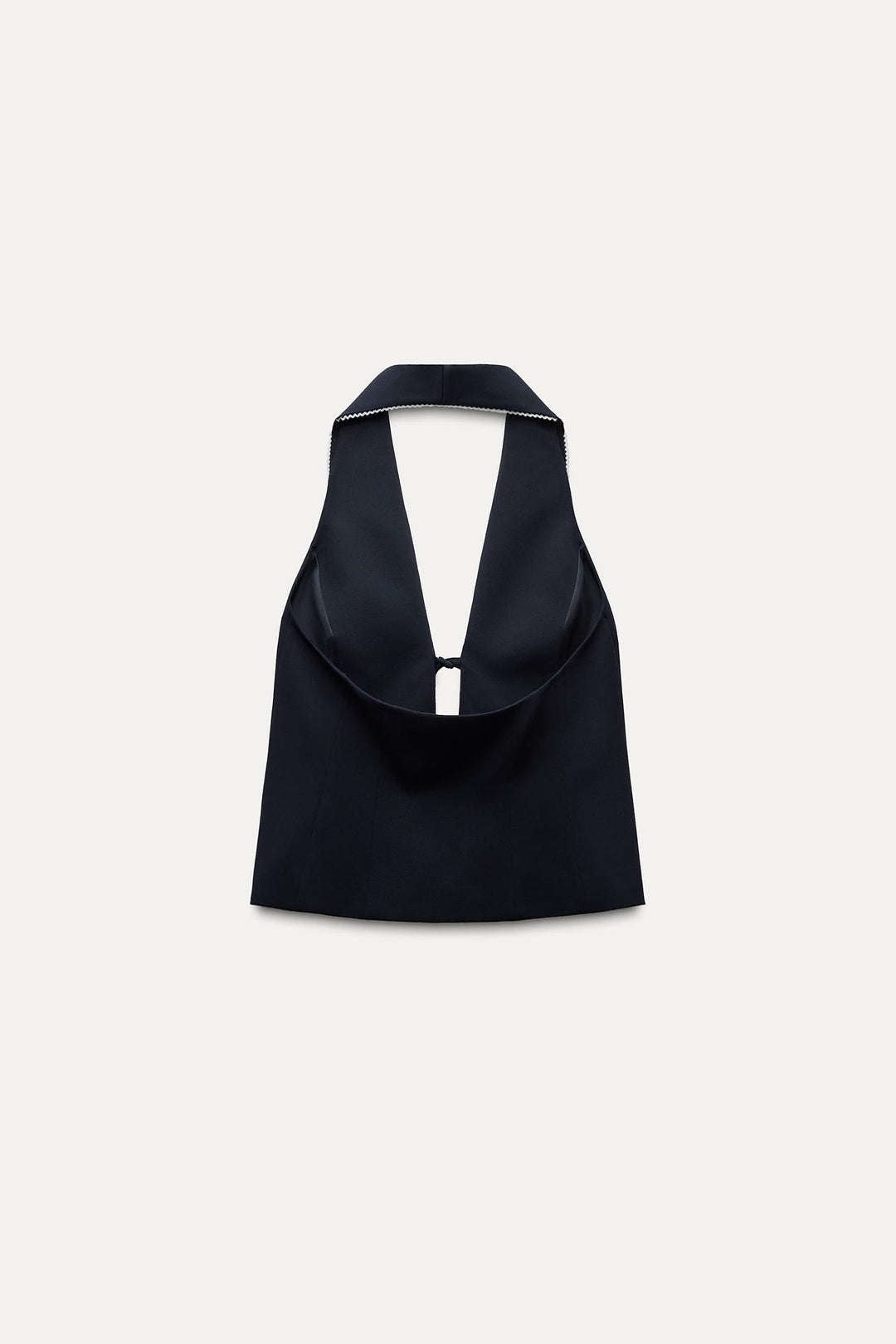 ZARA CONTRAST TIED HALTER TOP