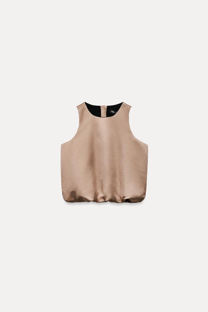 ZARA SATIN BALLOON TOP