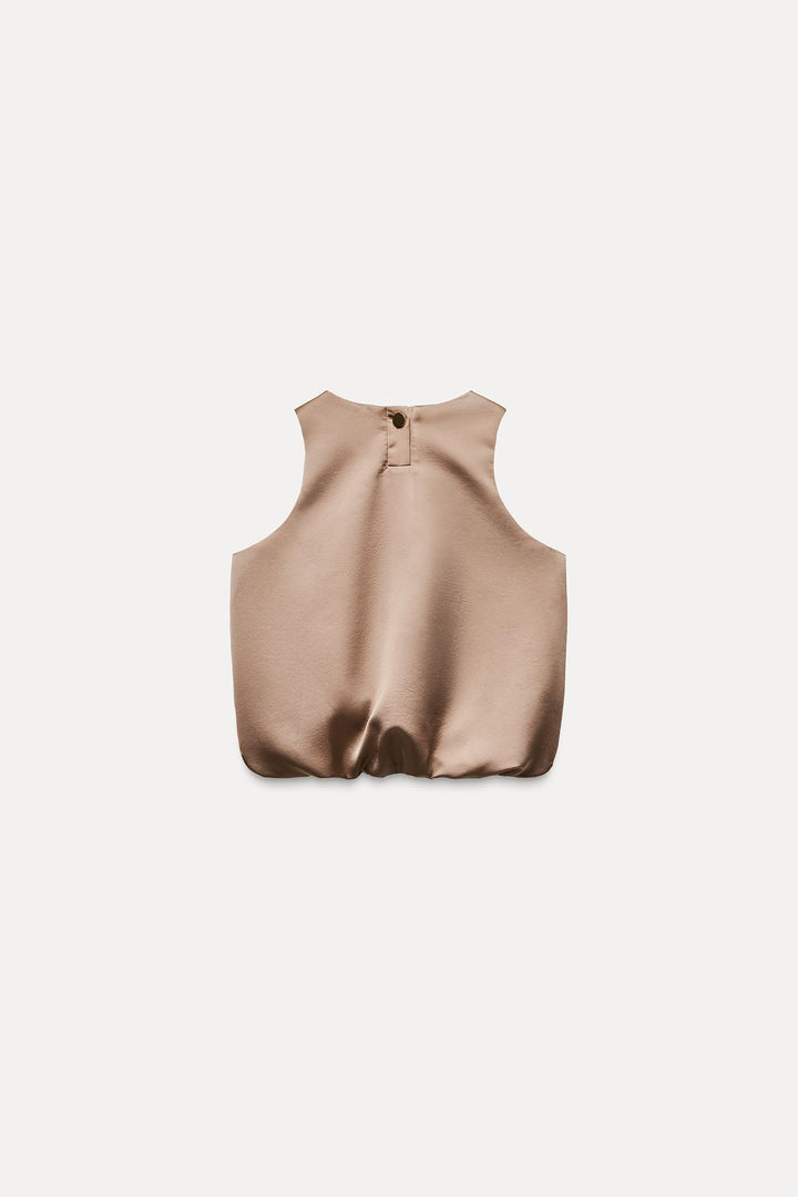 ZARA SATIN BALLOON TOP