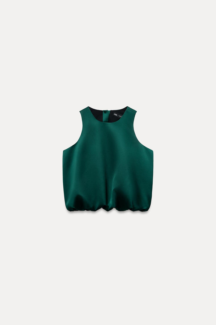 ZARA SATIN BALLOON TOP