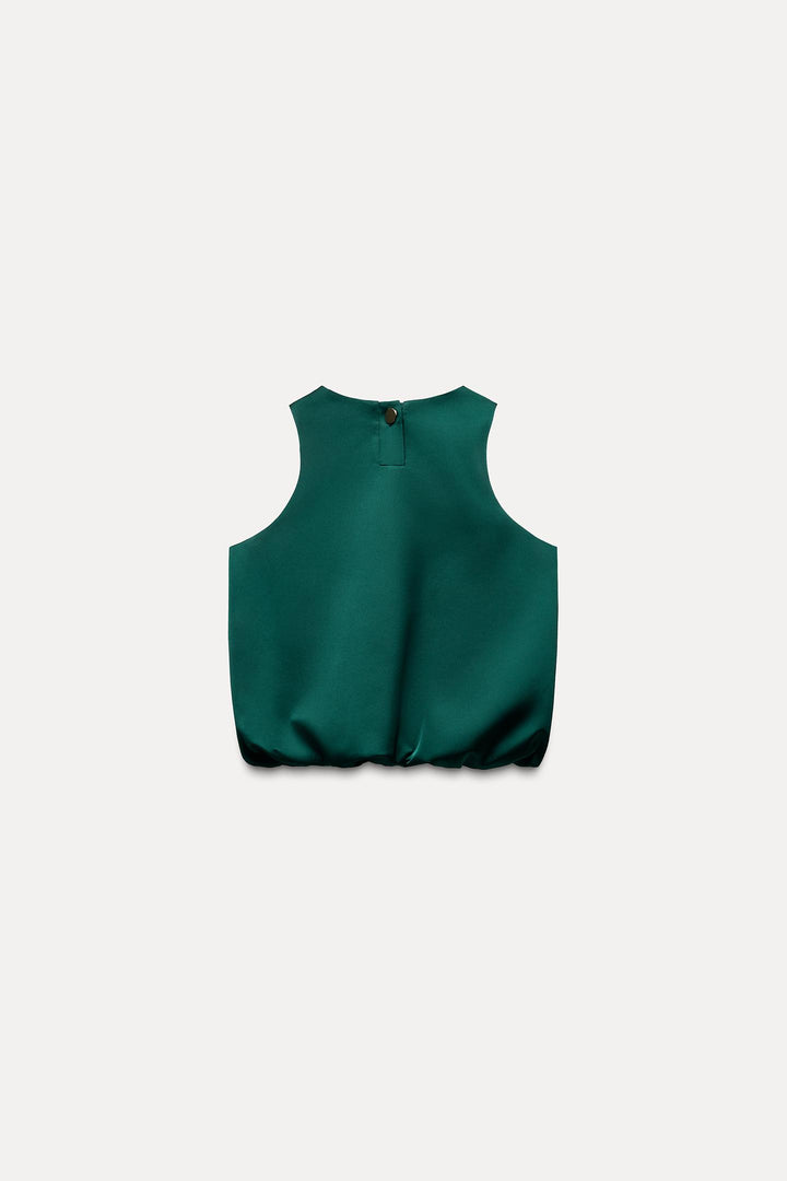 ZARA SATIN BALLOON TOP