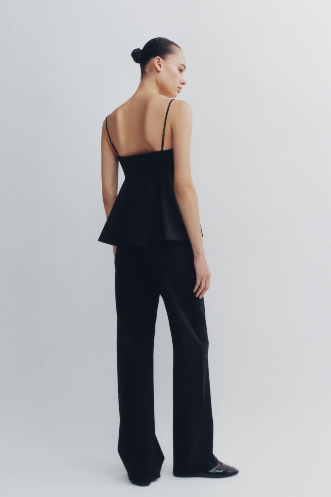 ZARA STRAPPY PEPLUM EFFECT TOP