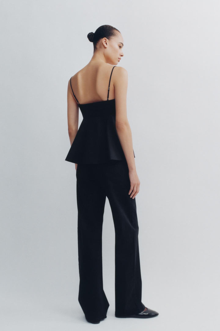 ZARA STRAPPY PEPLUM EFFECT TOP