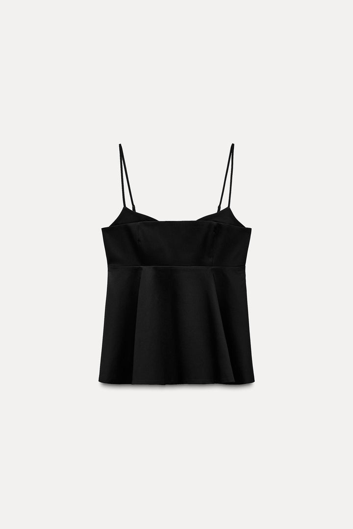ZARA STRAPPY PEPLUM EFFECT TOP