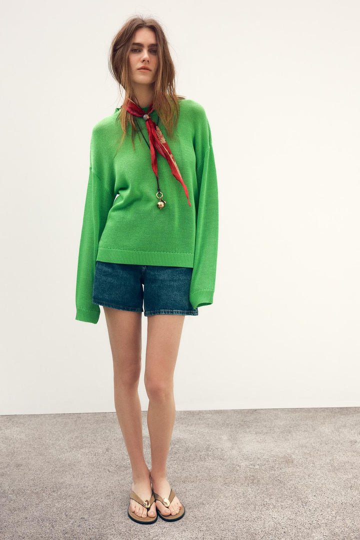 ZARA STRAIGHT BASIC KNIT SWEATER