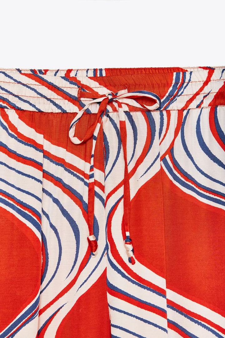ZARA ZW COLLECTION PRINTED PAJAMA PANTS
