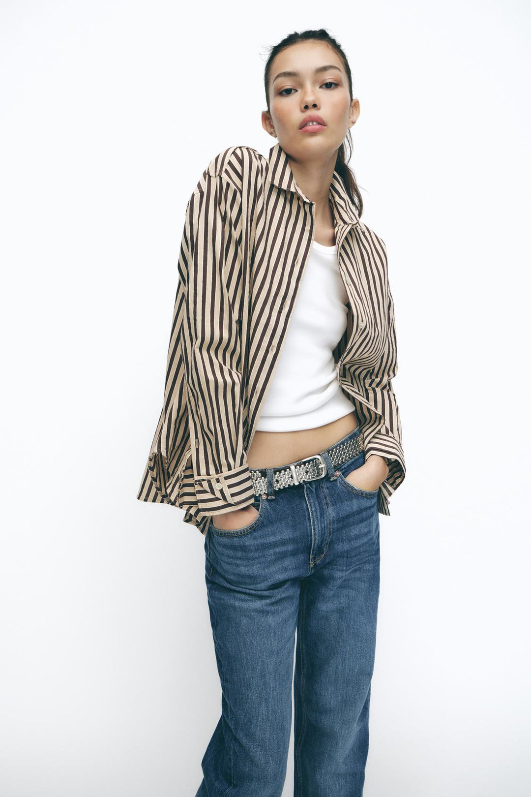 ZARA OVERSIZED STRIPED SHIRT