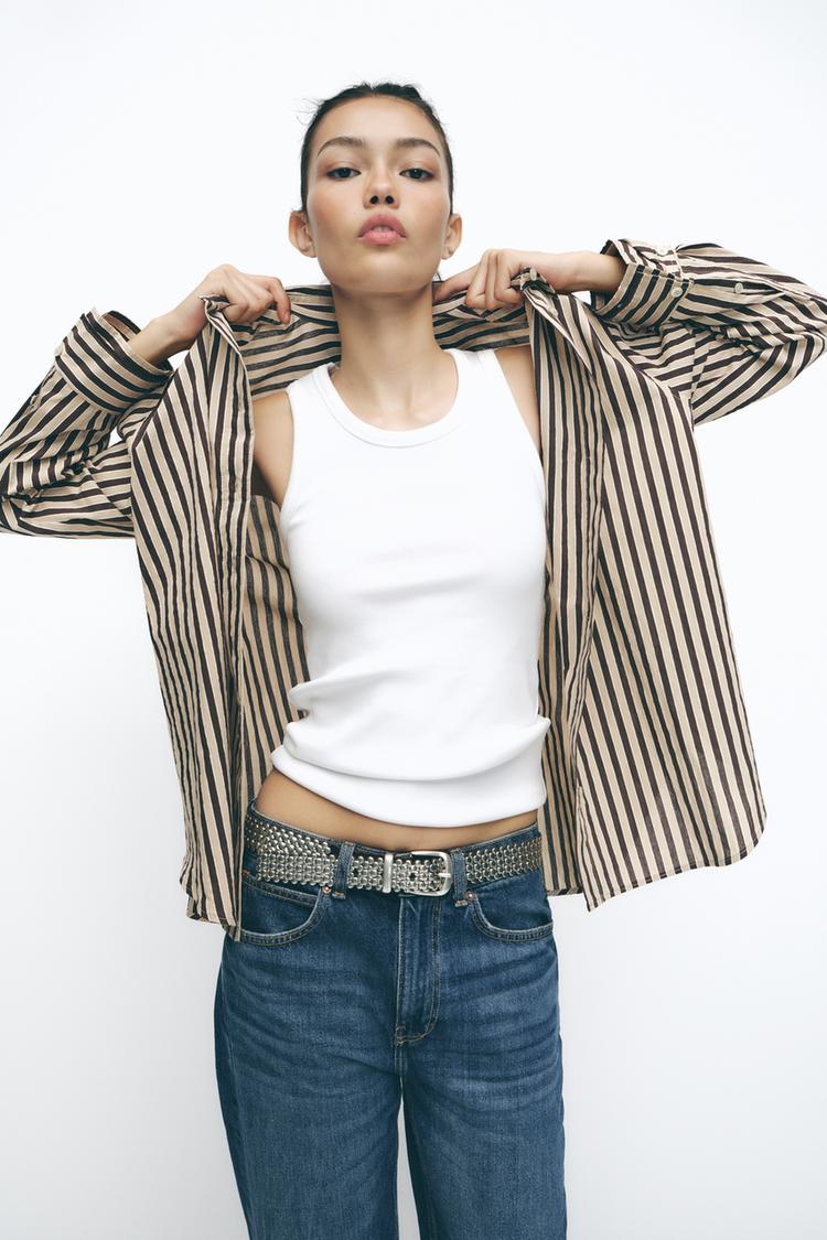 ZARA OVERSIZED STRIPED SHIRT