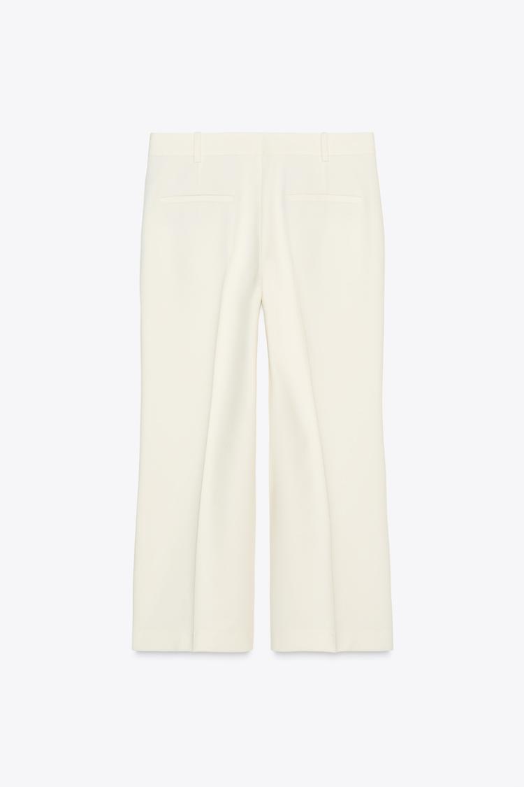 ZARA ZW COLLECTION HIGH-WAISTED CROP PANTS