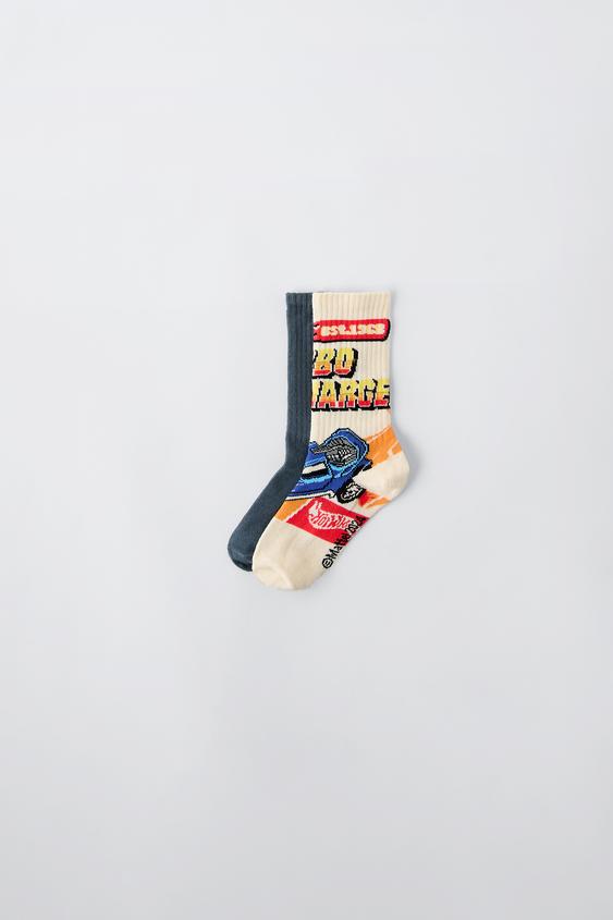 Zara TWO-PACK OF HOT WHEELS ™ MATTEL LONG SOCKS