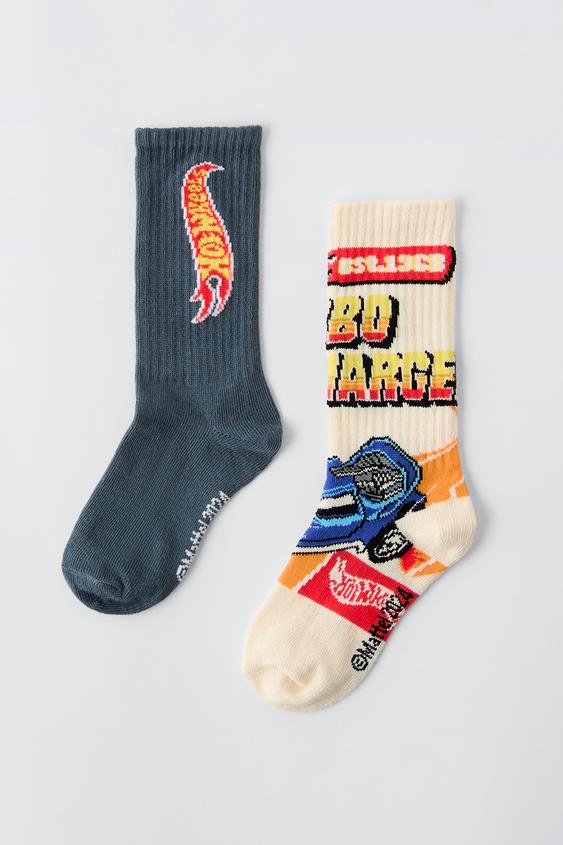 Zara TWO-PACK OF HOT WHEELS ™ MATTEL LONG SOCKS