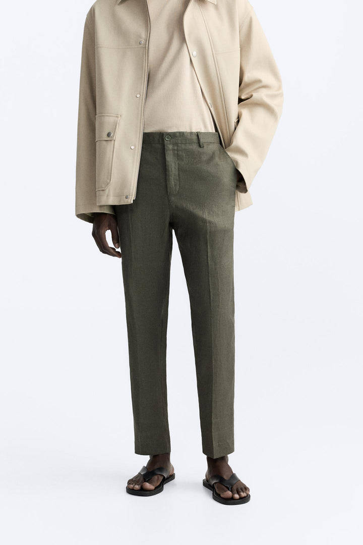 ZARA LINEN PANTS IN 100% LINEN