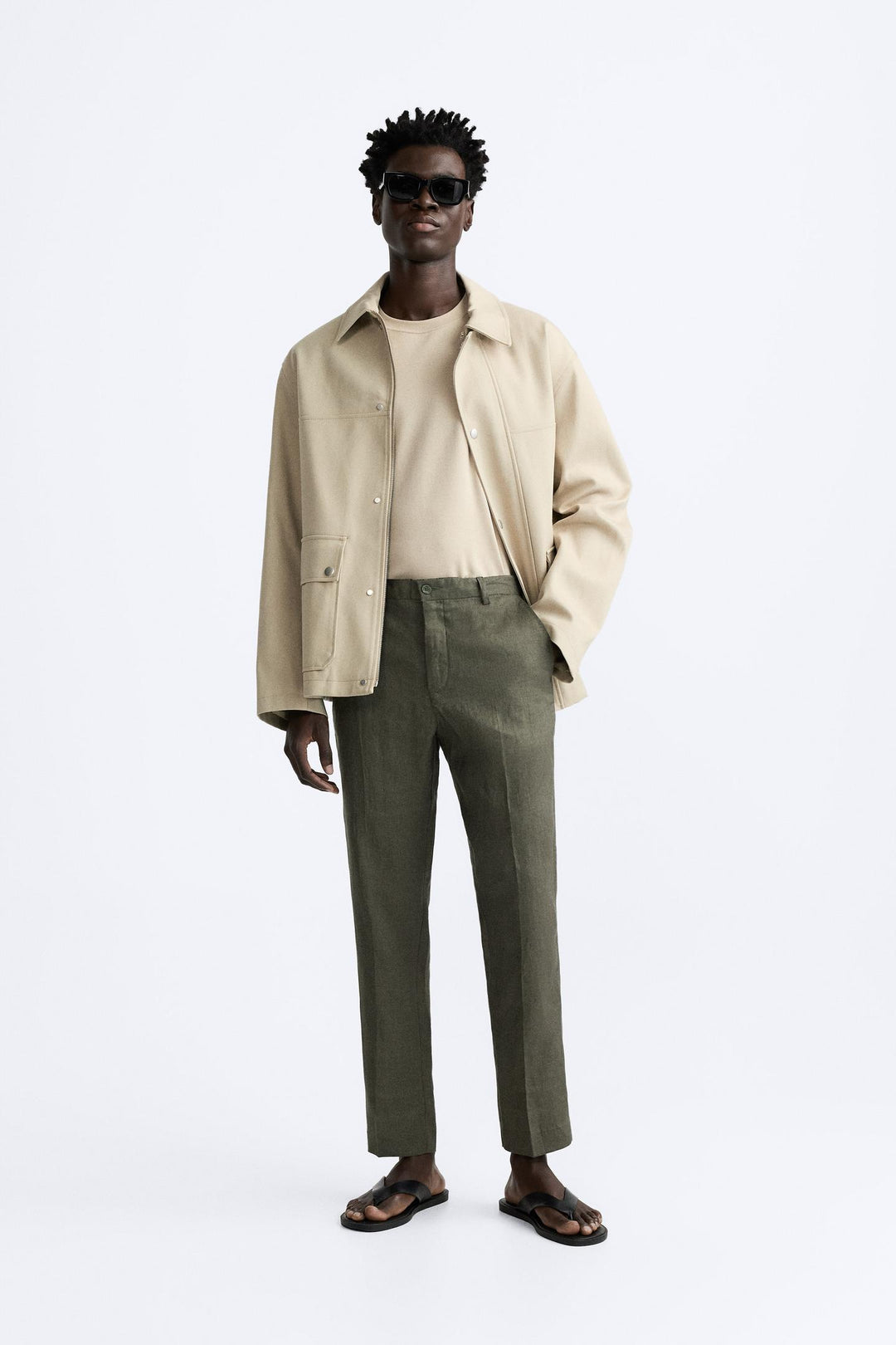 ZARA LINEN PANTS IN 100% LINEN