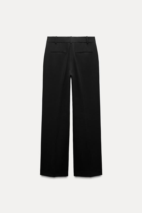 Zara STRAIGHT CUT PLEATED PANTS