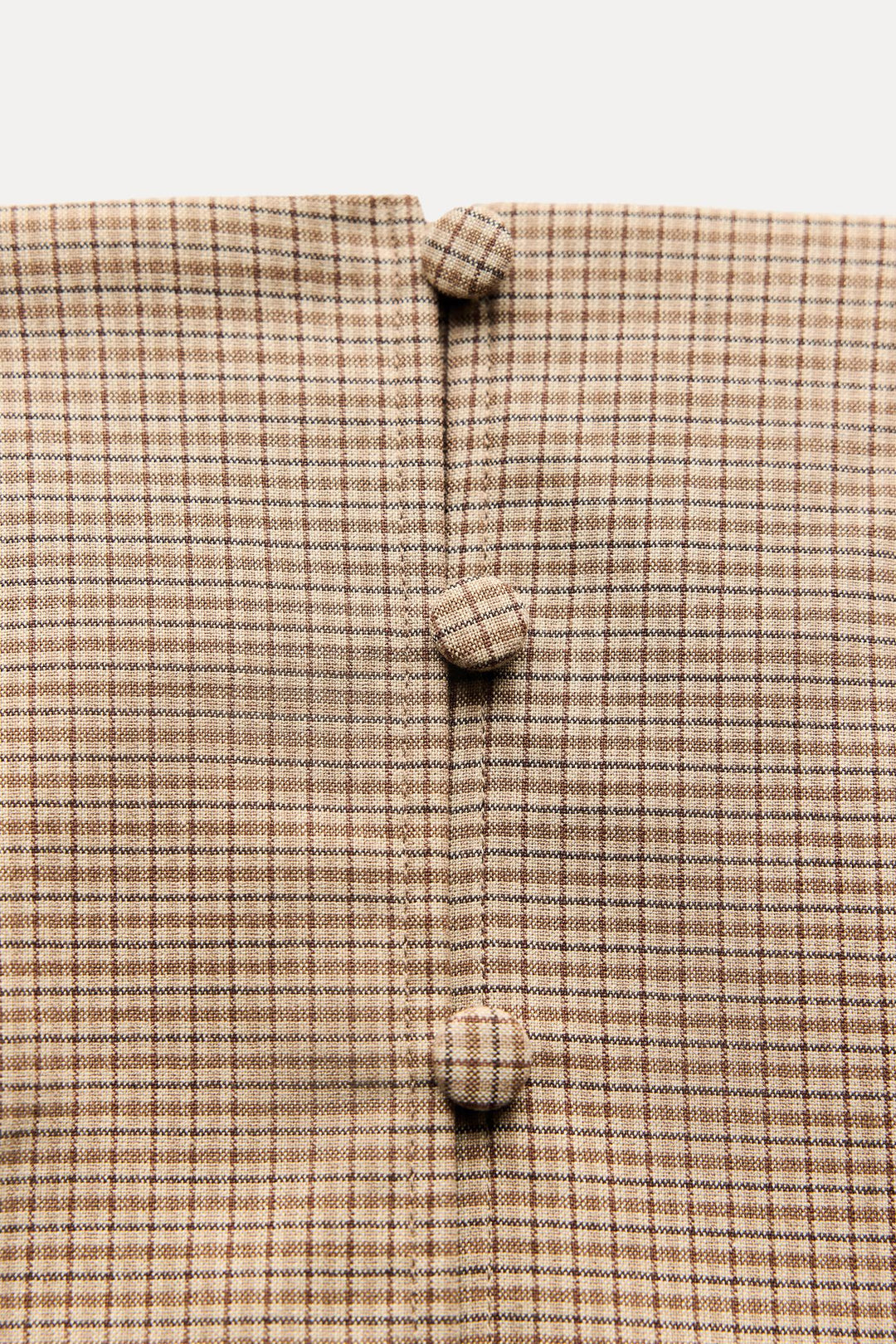 ZARA CHECKERED STRAPLESS TOP
