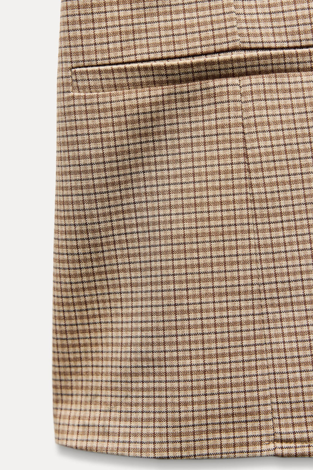 ZARA CHECKERED STRAPLESS TOP