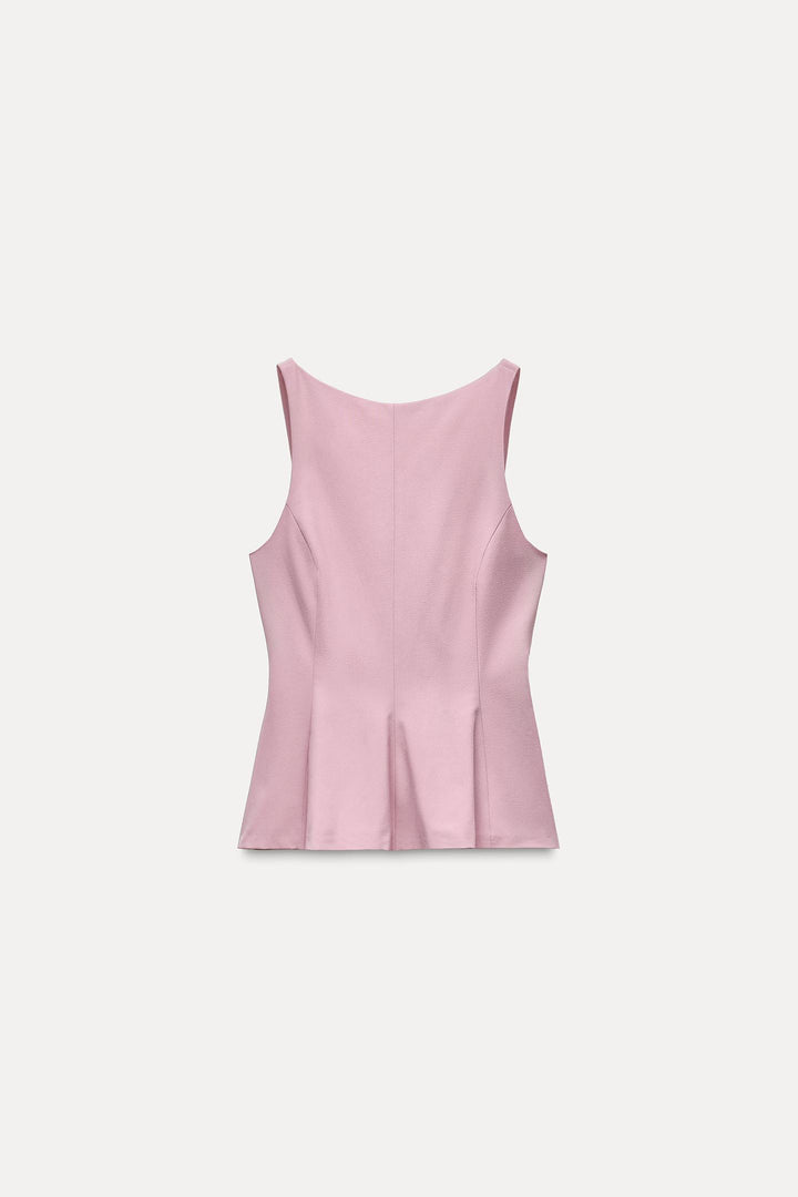 ZARA PEPLUM BOW TOP