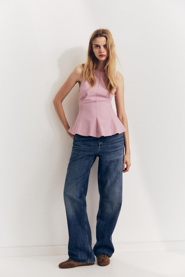 ZARA PEPLUM BOW TOP