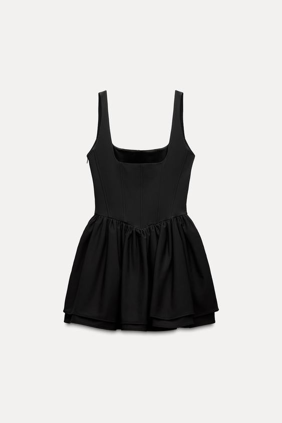 Zara RUCHED CORSET DRESS