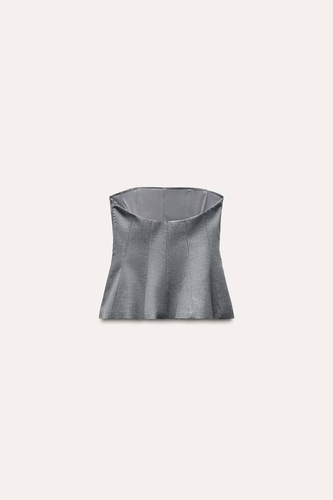 ZARA STRAPLESS PEPLUM TOP