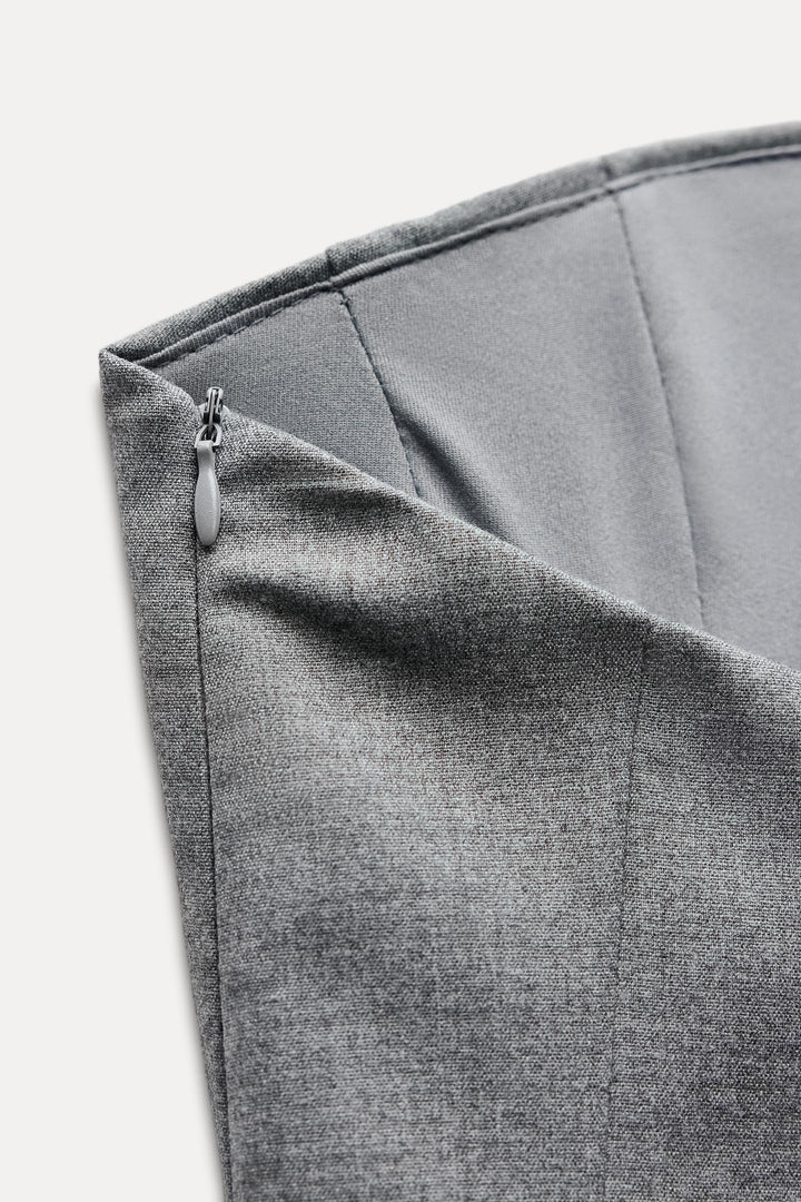 ZARA STRAPLESS PEPLUM TOP