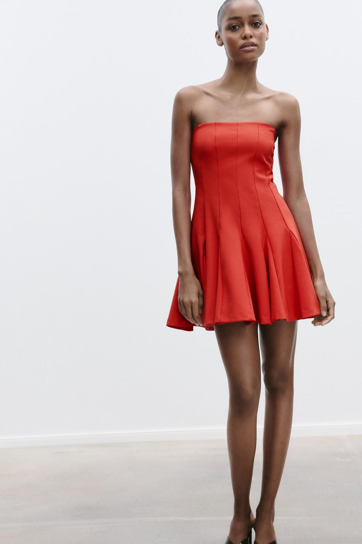 ZARA GODETS SHORT DRESS
