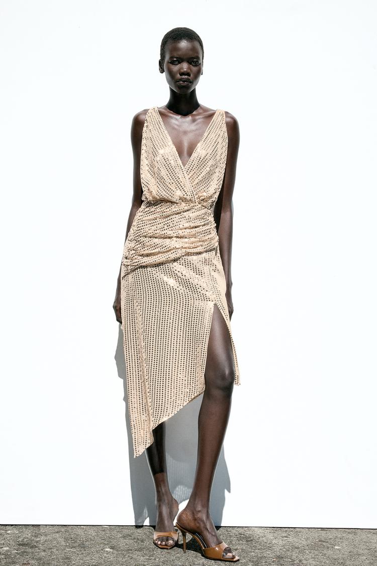 ZARA SEQUIN MIDI DRESS
