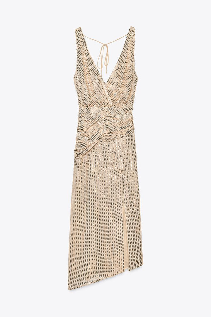 ZARA SEQUIN MIDI DRESS