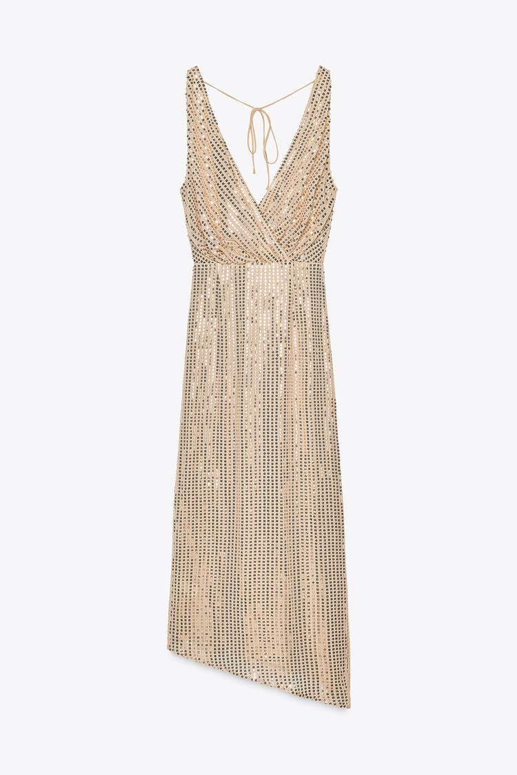 ZARA SEQUIN MIDI DRESS