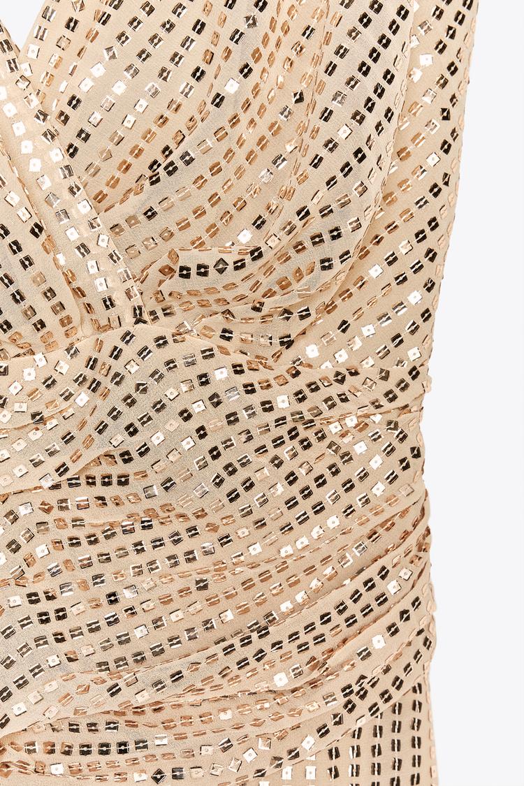 ZARA SEQUIN MIDI DRESS